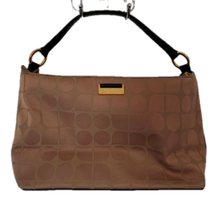 KATE SPADE ♠️ Tan Gold Dot Noel Jacquard Monogram Logo Shoulder Bag